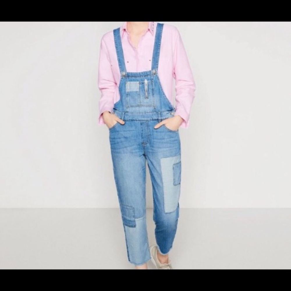 Zara Patchwork Denim Overall - NWT
